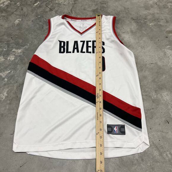 Portland Trail Blazers Damian Lillard #0 Jersey Size Youth Large White - Picture 2 of 6